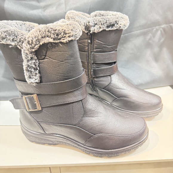 Womens Winter Snow Boots for Women Waterproof Warm Fur Lining Mid Calf Boots3993